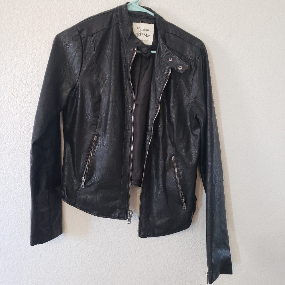 Black leather jacket